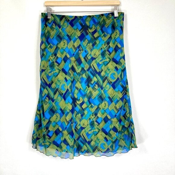 Clio Dresses & Skirts - 🔥 3/$15 🔥 Clio Vintage 90's Geometric Pattern Pull On Skirt Size Large